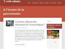 Tablet Screenshot of oreille-culinaire.fr